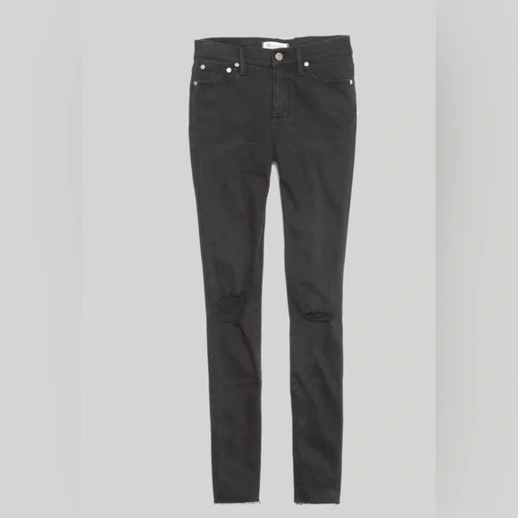 Madewell High Rise Skinny Jeans 24 NWT Washed Black Distressed Magic Pockets - Picture 3 of 8